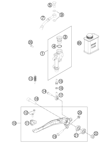 Return Spring FOR Brake Lever (KTM/HVA/GG) St:70