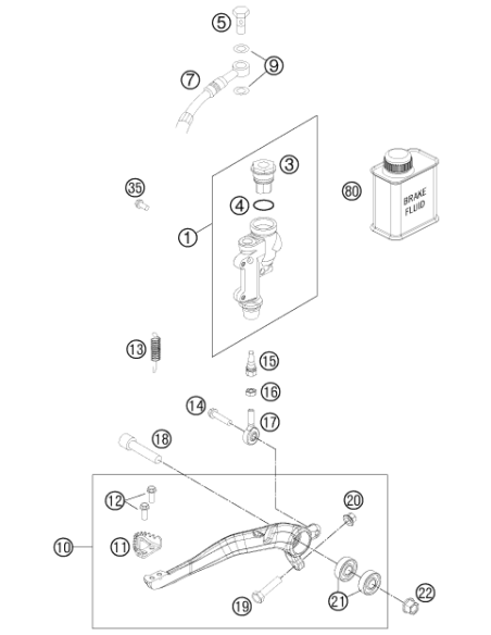 Return Spring FOR Brake Lever (KTM/HVA/GG) St:70