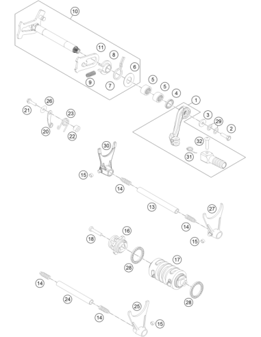 Bolt 6x25 FOR Shift Lever (KTM/HVA/GG)