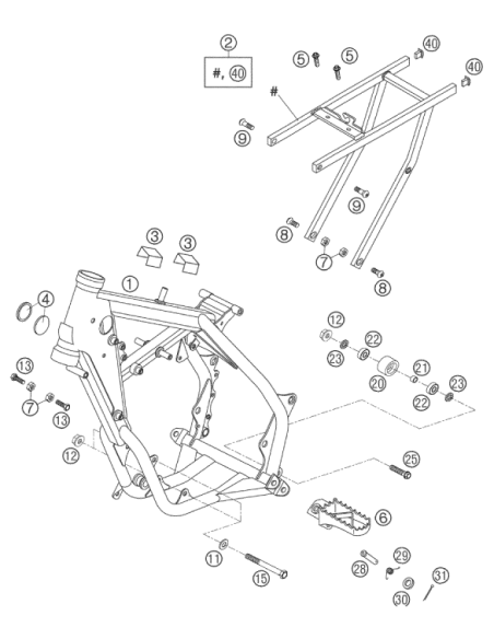 Perno De Estribera (KTM/HVA/GG)