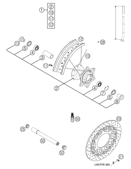 Bea.spacertube 35x2 L=79,4 03 (KTM/HVA/GG)