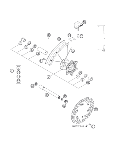 Auxiliary Screw Front 06 (KTM/HVA/GG)