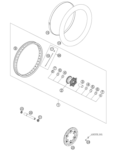 Spindle Screw M24x1,5 Ws=27 03 (KTM/HVA/GG) St:70