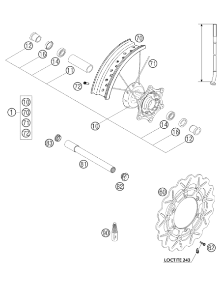 Spindle Screw M24x1,5 Ws=27 03 (KTM/HVA/GG) St:70