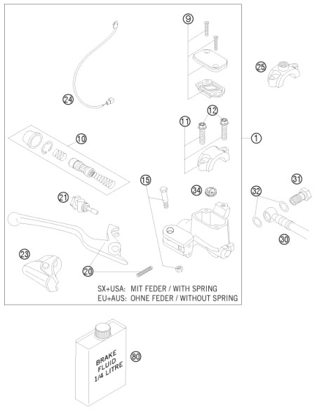 Banjo Screw 08 (KTM/HVA/GG) St:70
