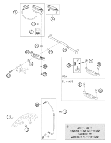 Spec. NUT F. Pull Switch Ws=17 (KTM/HVA/GG)