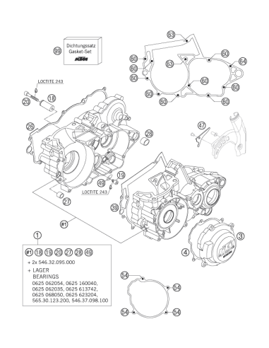 Gasket SET 250 07 (KTM/HVA/GG)