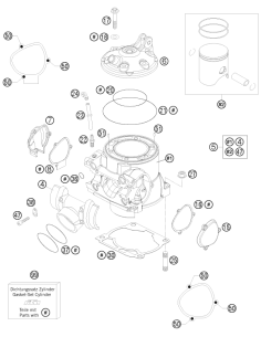 Cylinder + Piston Cpl. 2012 (KTM/HVA/GG)