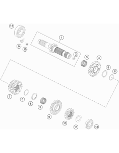 Idler Gear 5.g, Z=25 (KTM/HVA/GG) St:60 2