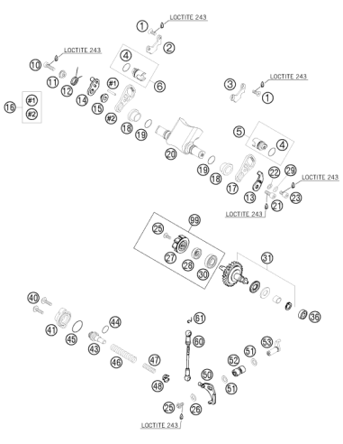 Gear Segment Right Cpl. 08 (KTM/HVA/GG)