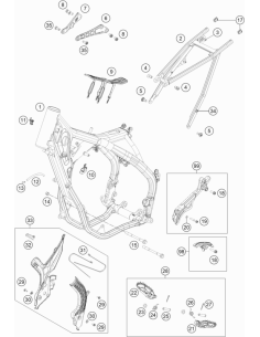 Engine Brace, Left KTM 250 SX (KTM/HVA/GG)