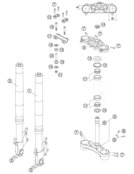 Goma Sujección Antivibración Negra Original KTM/Husqvarna/GasGas