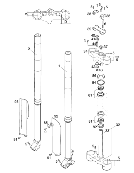 Goma Sujección Antivibración Negra Original KTM/Husqvarna/GasGas