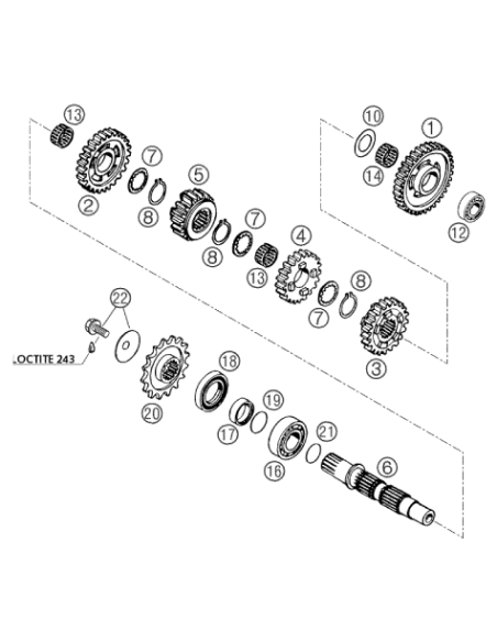 Needle Bearing K22x26x13h (KTM/HVA/GG) St:60