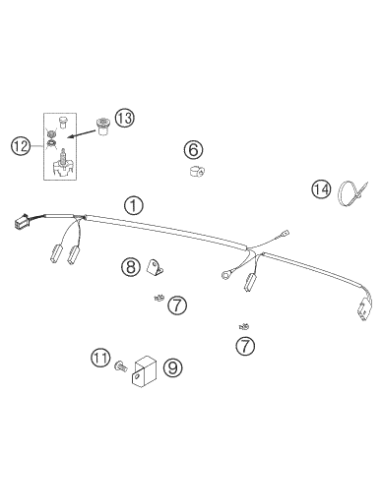 Wiring Holder 16mm (KTM/HVA/GG)