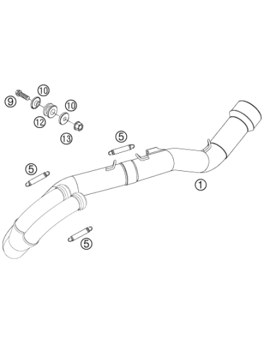 Exhaust-spring Small W. Rubber (KTM/HVA/GG) St:70