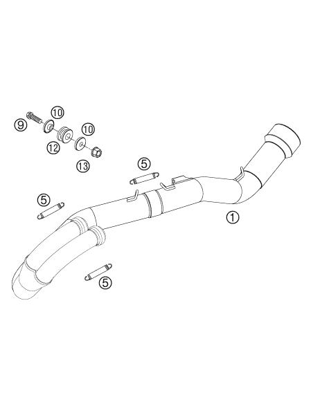 Exhaust-spring Small W. Rubber (KTM/HVA/GG) St:70