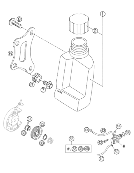 Ydnac-clamp 10101 (10.4mm) (KTM/HVA/GG)
