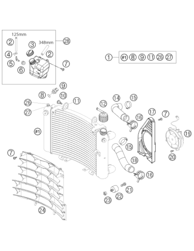 Pinza Ydnac 10107 10 mm (KTM/HVA/GG)