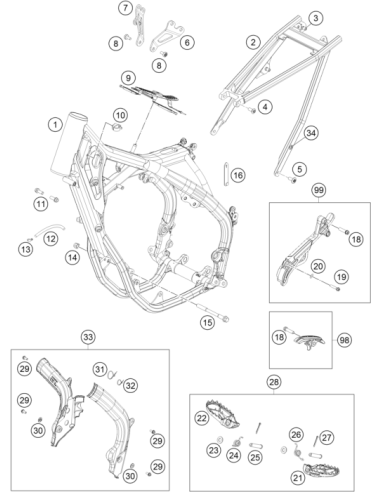Cable Support KHS Nr.150-47610 (KTM/HVA/GG)