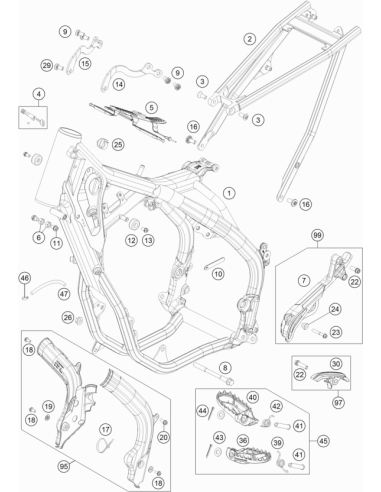 Cable Support KHS Nr.150-47610 (KTM/HVA/GG)