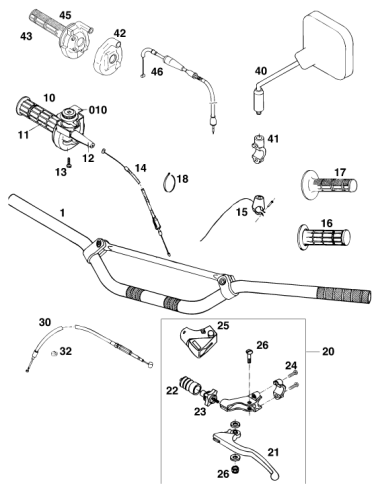 Cable Support KHS Nr.150-47610 (KTM/HVA/GG)