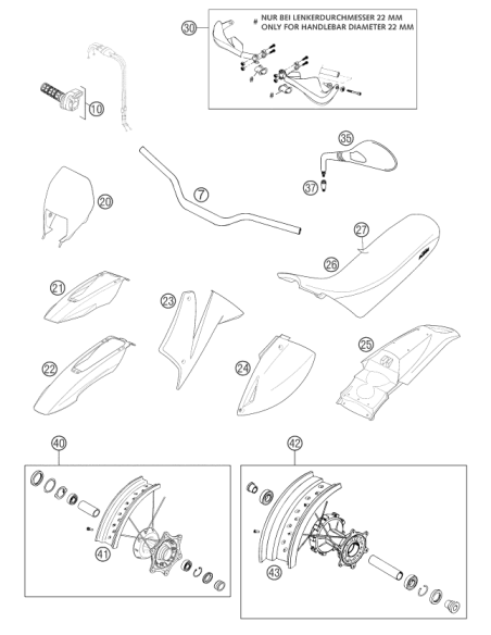 Support FOR Mirror LC4 '98 (KTM/HVA/GG)