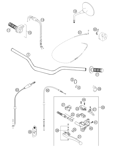 Rear View Mirror, Left/right (KTM/HVA/GG)