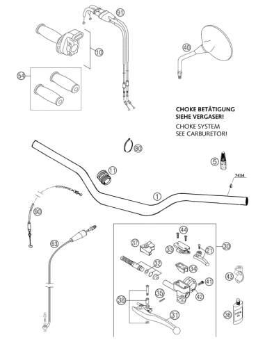 Rear View Mirror, Left/right (KTM/HVA/GG)
