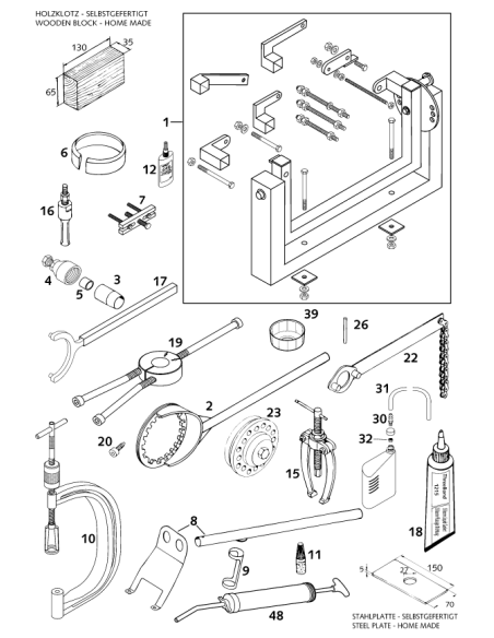 Mounting Tool F.bearing NJ 207 (KTM/HVA/GG)