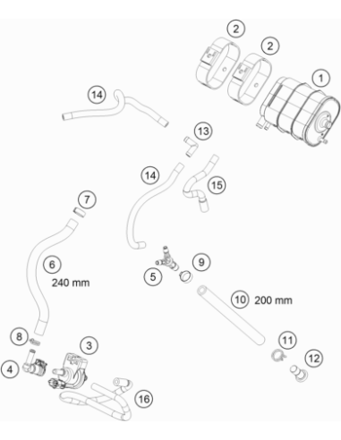 Ydnac-clamp 10173 (16mm) (KTM/HVA/GG)