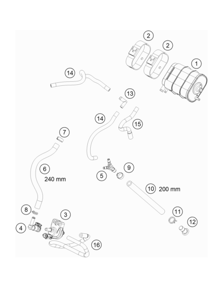 Ydnac-clamp 10173 (16mm) (KTM/HVA/GG)