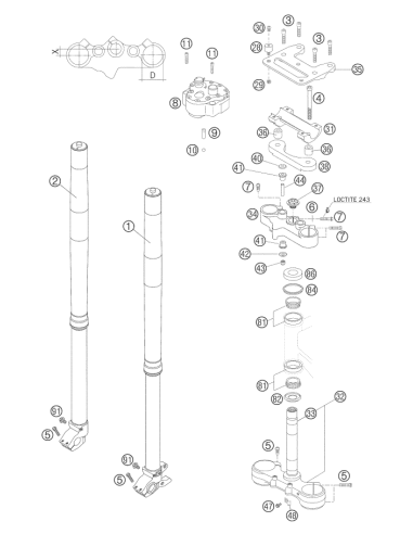PIN F.steering Stab. 8MM 05 (KTM/HVA/GG)