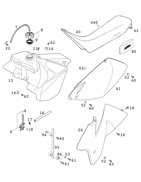 Gasket FOR Filler CAP High (KTM/HVA/GG)