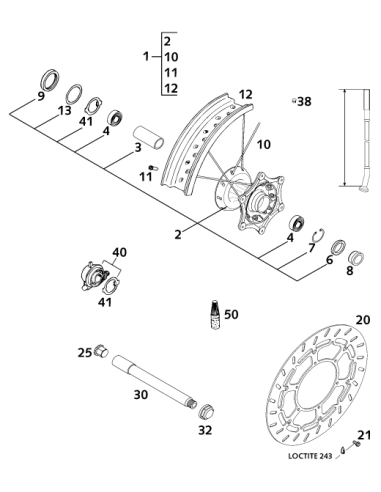 Tornillo Especial M6x16 SW= 8 10.9 (KTM/HVA/GG)