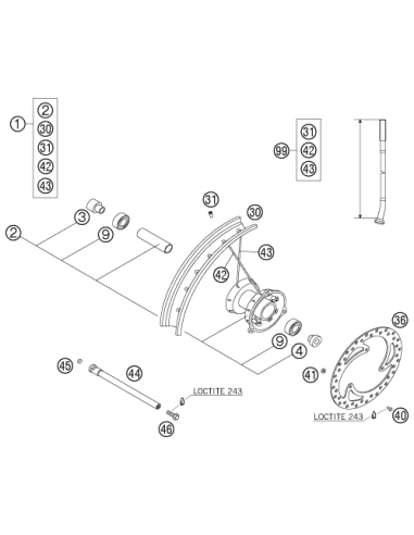 Tornillo Especial M6x16 SW= 8 10.9 (KTM/HVA/GG)