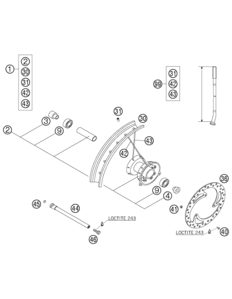Tornillo Especial M6x16 SW= 8 10.9 (KTM/HVA/GG)