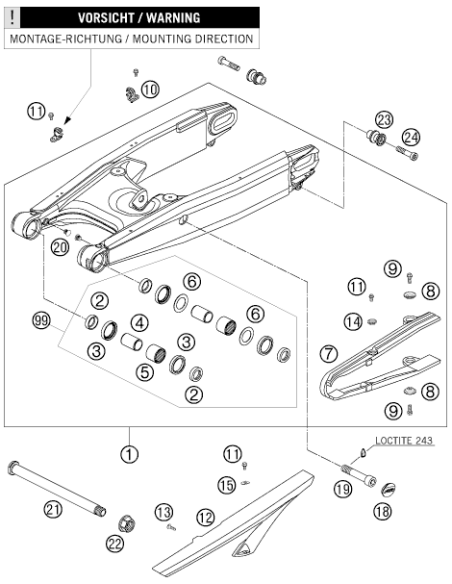 Tornillo Especial M6x16 SW= 8 10.9 (KTM/HVA/GG)