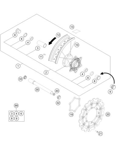 Special Screw M6x26 Sw=8 10.9 (KTM/HVA/GG)