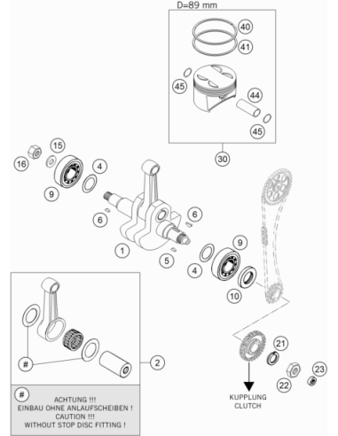 Tuerca Hexagonal M20x1,5 Sw=27 Dcha. (KTM/HVA/GG)