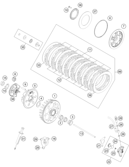 Gasket F. Output Cylinder (KTM/HVA/GG)