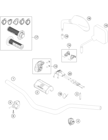 Rubber Cable TIE 45mm 03 (KTM/HVA/GG)