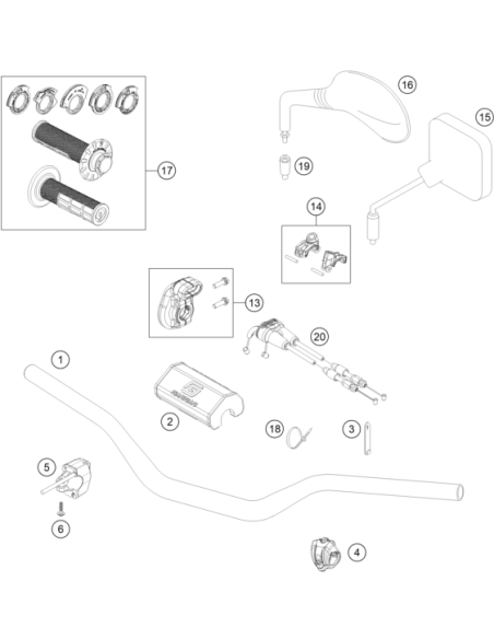 Rubber Cable TIE 45mm 03 (KTM/HVA/GG)