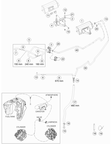Rubber Cable TIE 75mm 03 (KTM/HVA/GG)