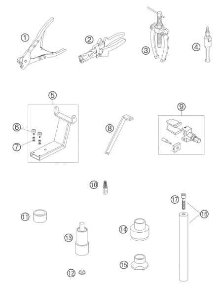 Pliers F. Var.one-ear Clamp 03 (KTM/HVA/GG)