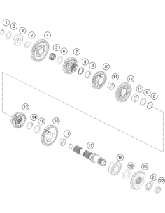 Chain Sprocket 17-t, Damped 03 (KTM/HVA/GG)