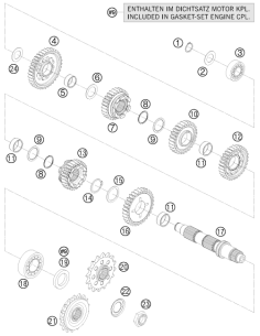 Chain Sprocket 17-t, Damped 03 (KTM/HVA/GG) 2