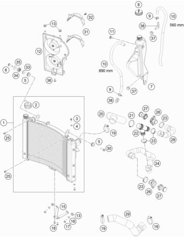 Angle Piece, Reservoir (KTM/HVA/GG)