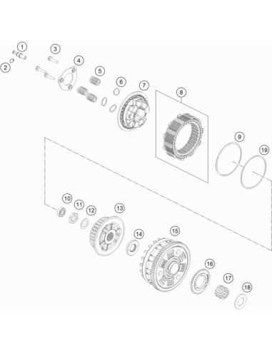 HEX NUT M20x1,. H=6mm (KTM/HVA/GG) St:70