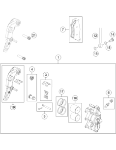 Brake Caliper Front L/S (KTM/HVA/GG) St:60